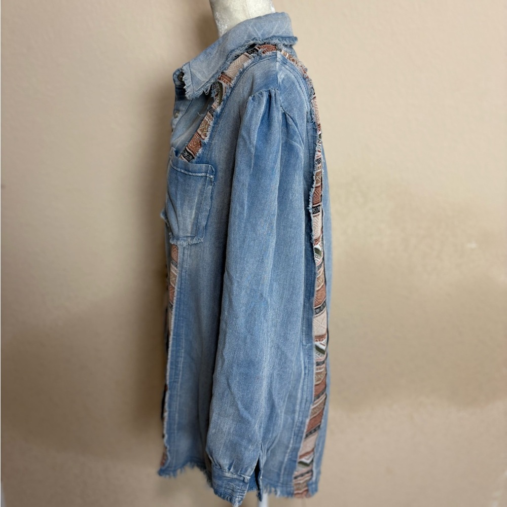 Pol Western Aztec Patchwork Button Front Shirt De… - image 8